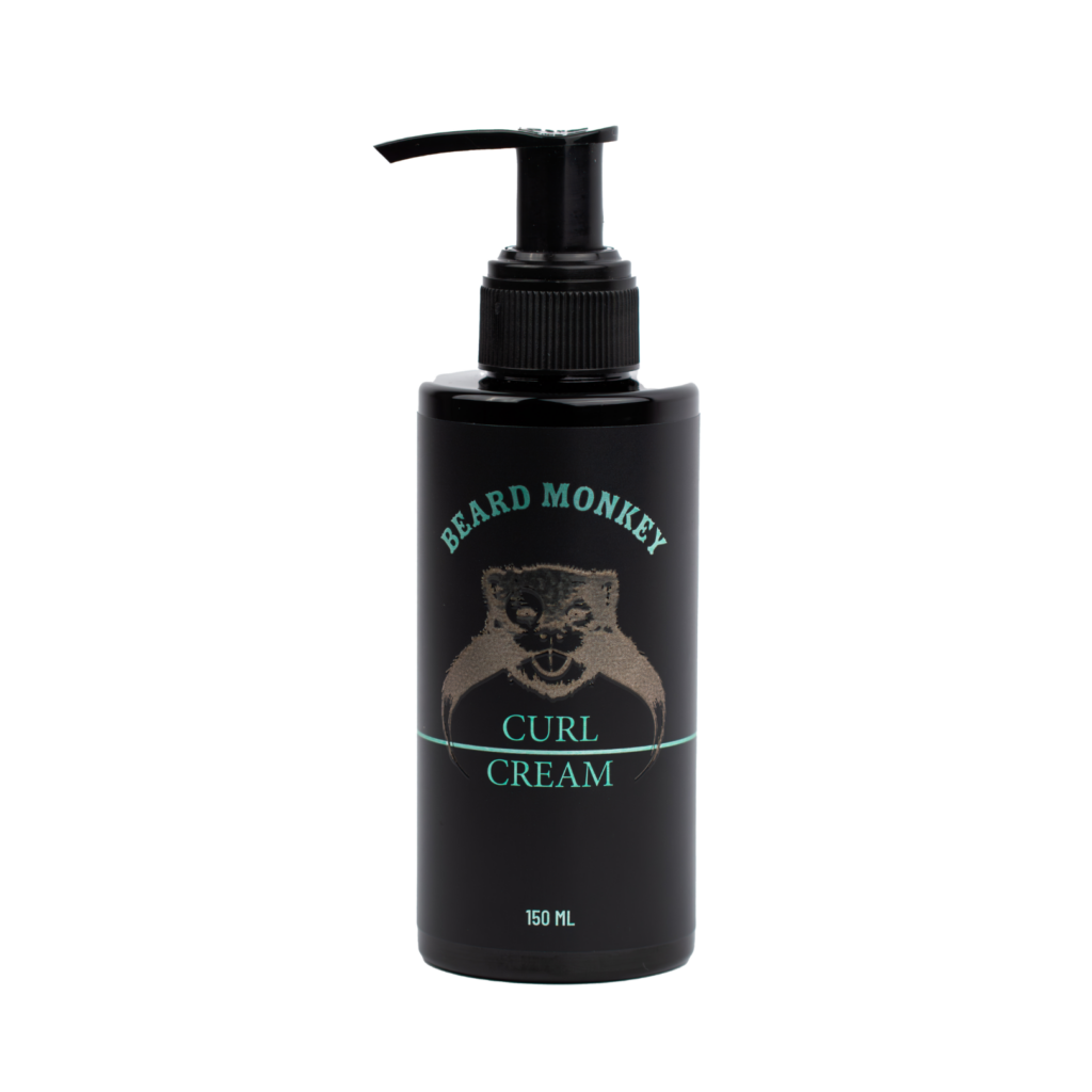 Beard Monkey Curl Cream 150 ml i svart flaska med pump.