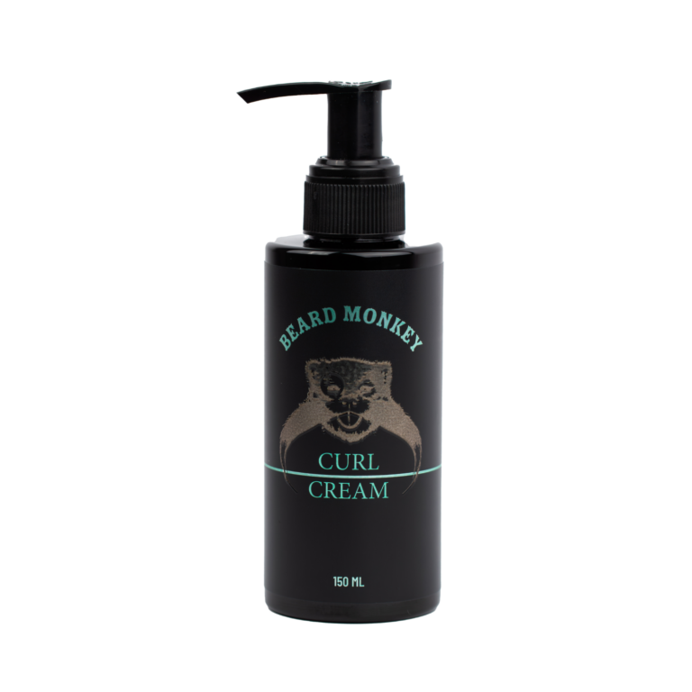 Beard Monkey Curl Cream 150 ml i svart flaska med pump.